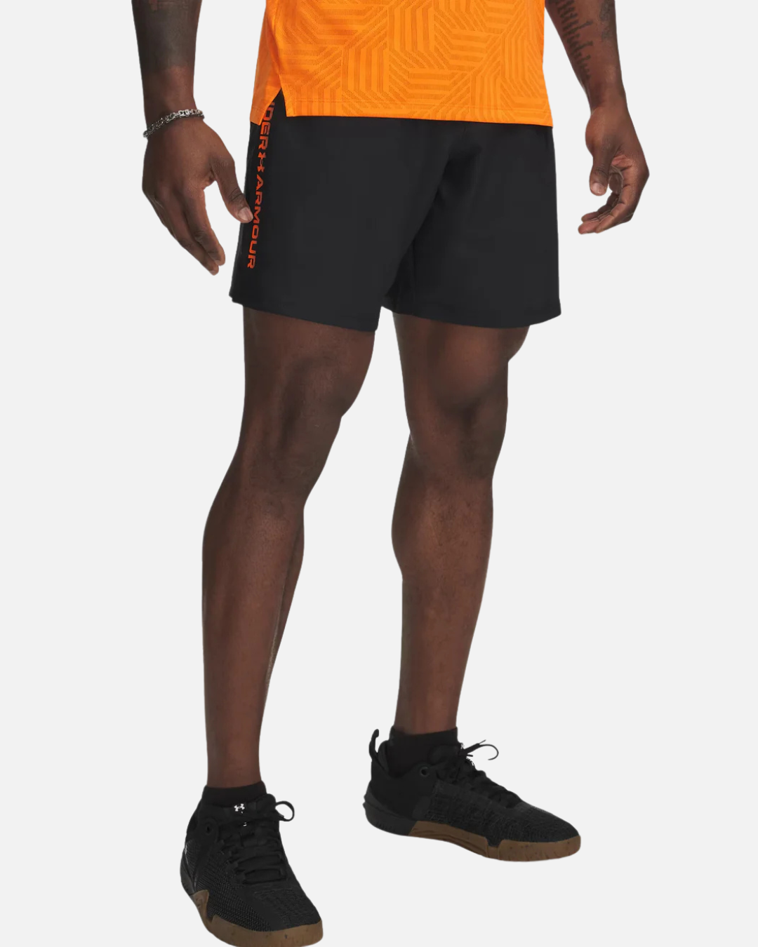 Short Under Amour Tech Wordmark - Noir/Orange