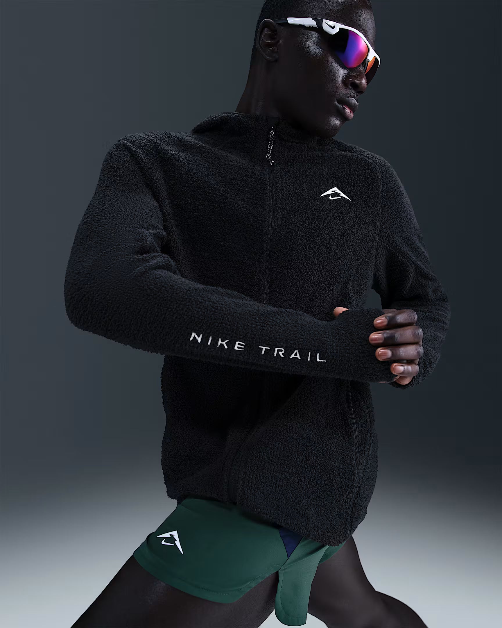 Nike Trail Veste de running en Fleece Dri-FIT pour homme