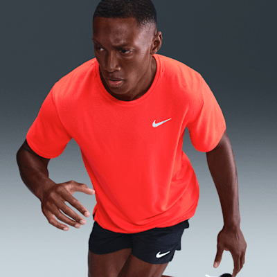 Nike Miler Haut de running à manches courtes Dri-FIT UV pour homme