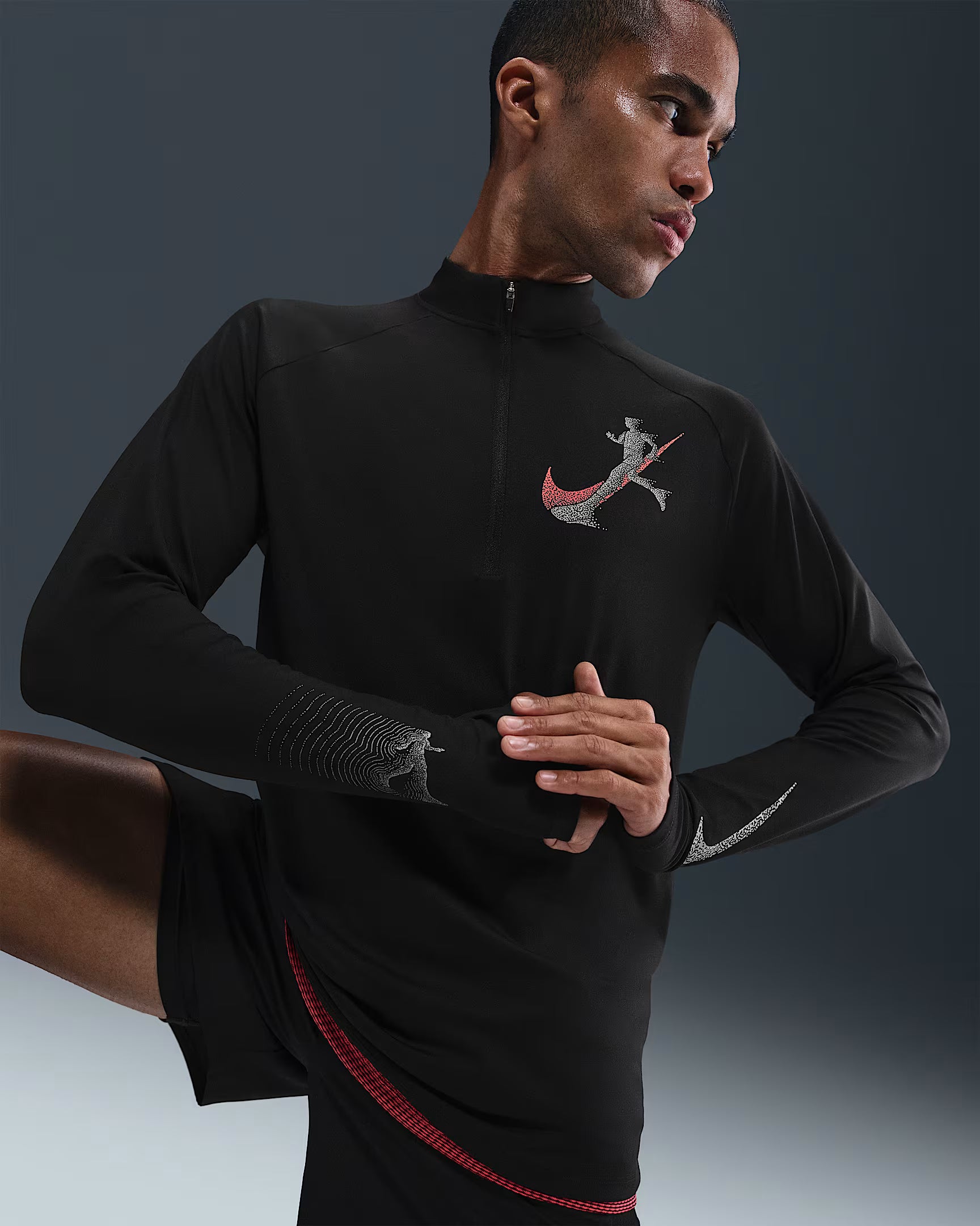 Nike Stride Haut de running à demi-zip Dri-FIT UV pour homme