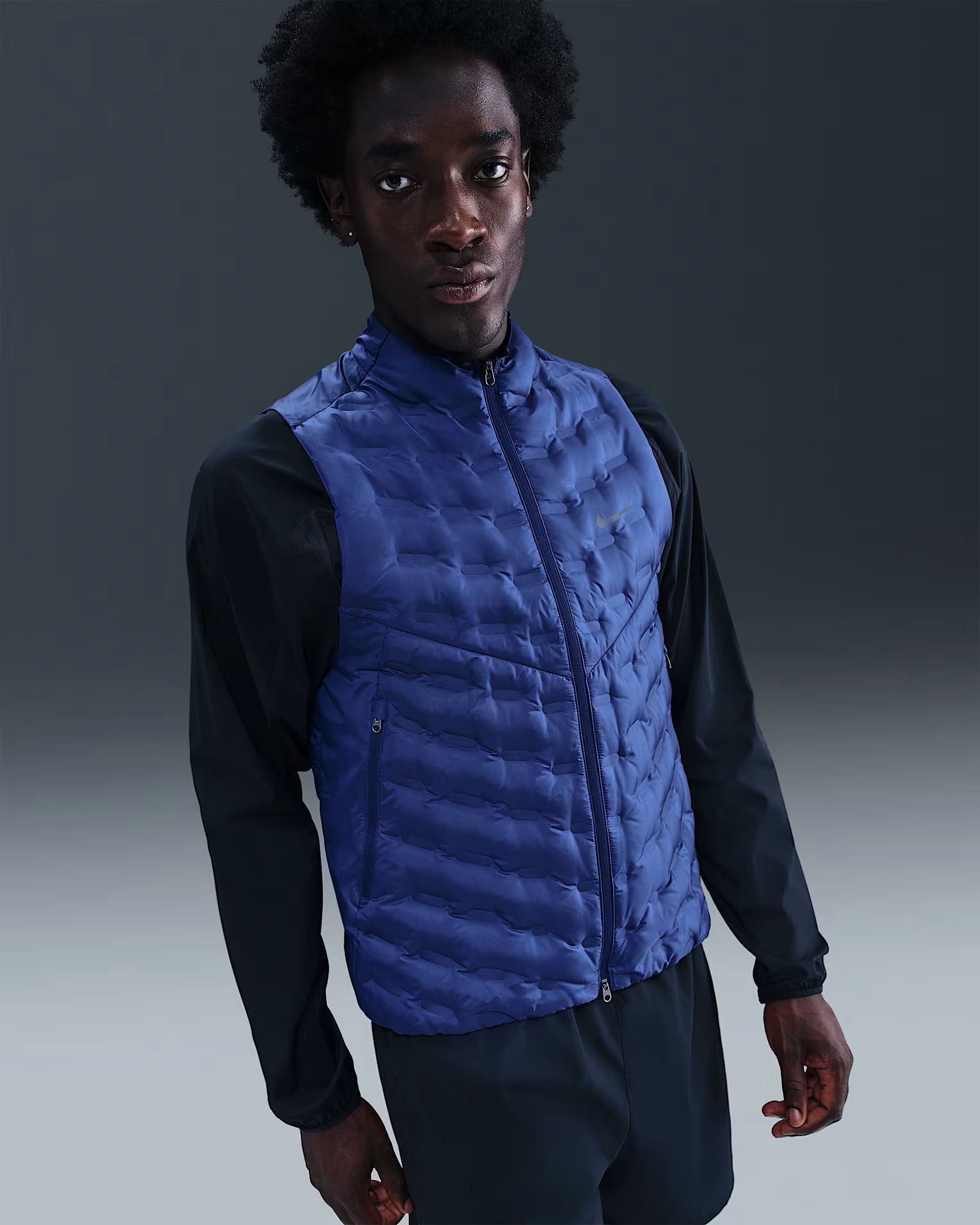 Veste de running sans manches en duvet pour homme