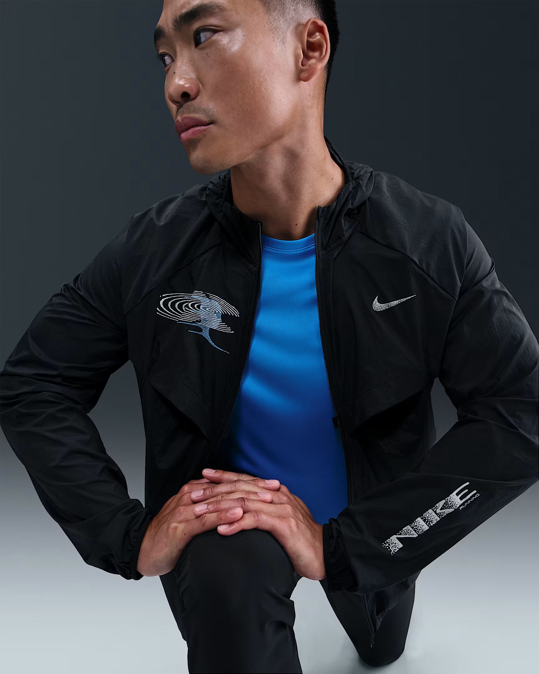 Nike Stride Veste de running déperlante avec protection UV pour homme